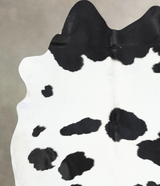 Black and White XX-Large Brazilian Cowhide Rug 7'8"H x 6'7"W #B13184 by Hudson Hides