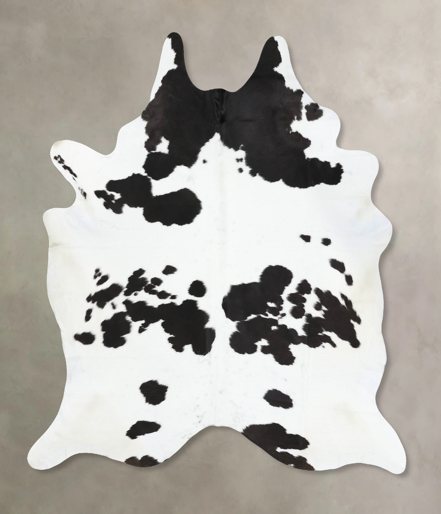 Black and White XX-Large Brazilian Cowhide Rug 8'6"H x 7'0"W #B13185 by Hudson Hides