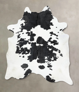Black and White XX-Large Brazilian Cowhide Rug 8'10"H x 7'2"W #B13186 by Hudson Hides