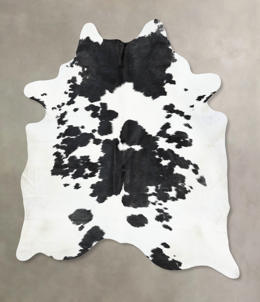 Black and White XX-Large Brazilian Cowhide Rug 8'10"H x 7'2"W #B13186 by Hudson Hides