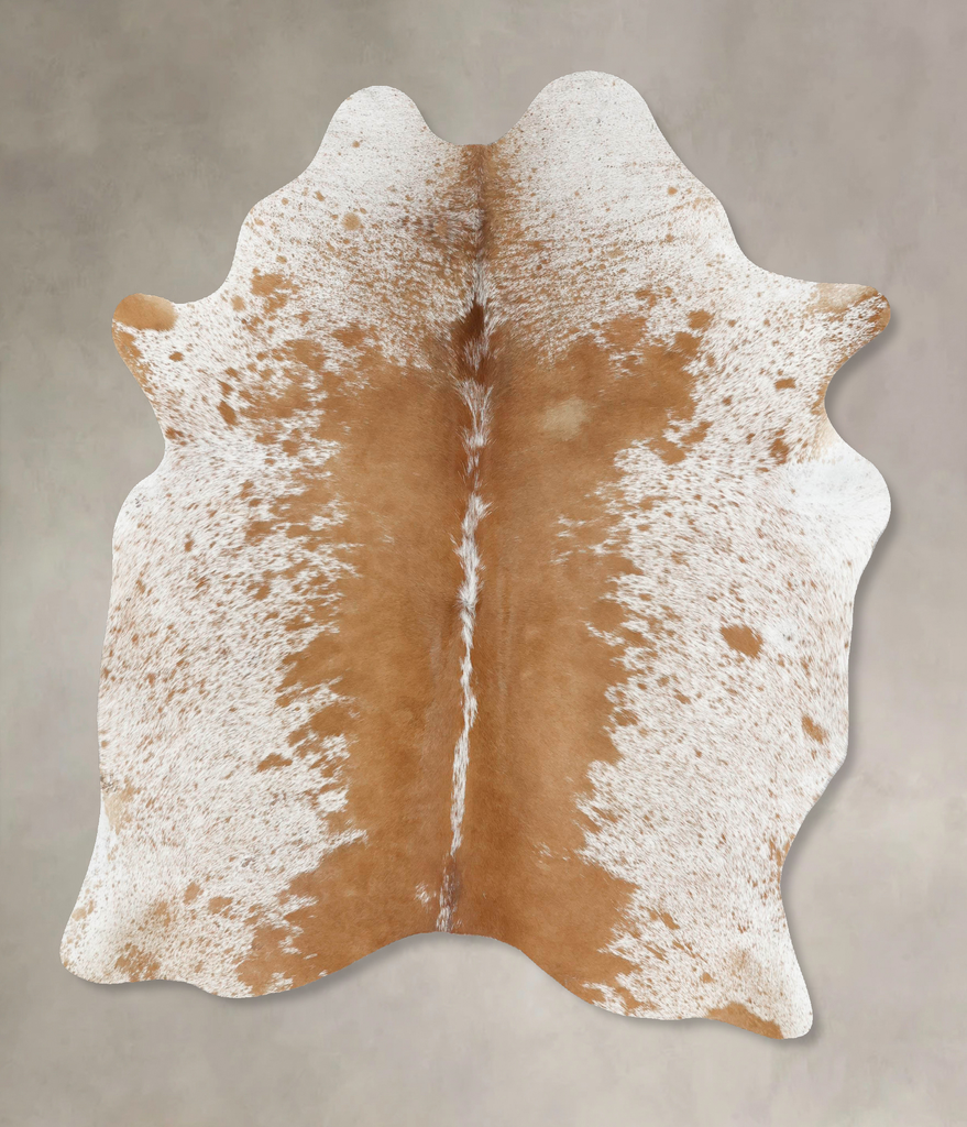 Salt and Pepper Brown Large Brazilian Cowhide Rug 6'7"H x 5'6"W #B13190 by Hudson Hides