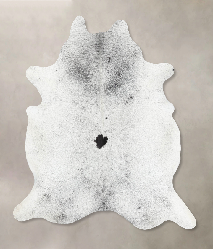 Salt and Pepper Black XX-Large Brazilian Cowhide Rug 7'10"H x 6'7"W #B13192 by Hudson Hides
