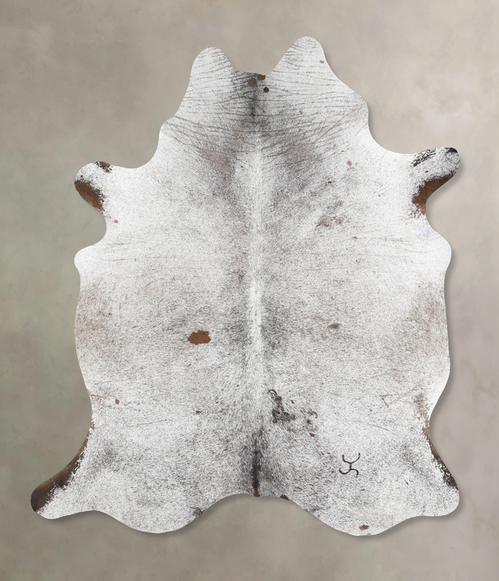 Salt and Pepper Black X-Large Brazilian Cowhide Rug 7'6"H x 6'1"W #B13197 by Hudson Hides