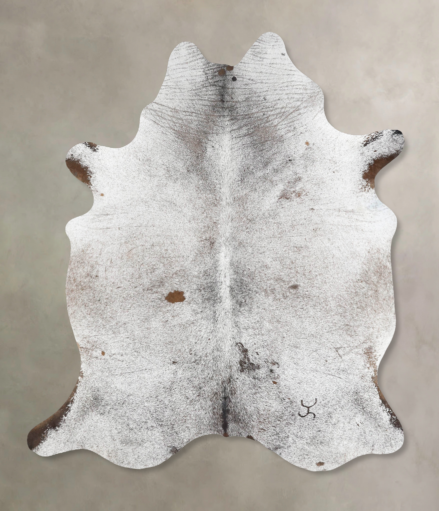 Salt and Pepper Black X-Large Brazilian Cowhide Rug 7'6"H x 6'1"W #B13197 by Hudson Hides