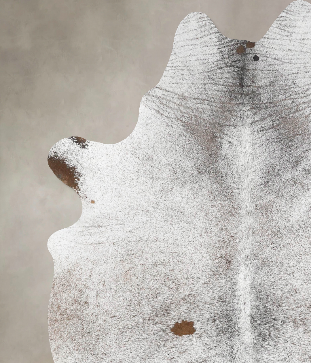 Salt and Pepper Black X-Large Brazilian Cowhide Rug 7'6"H x 6'1"W #B13