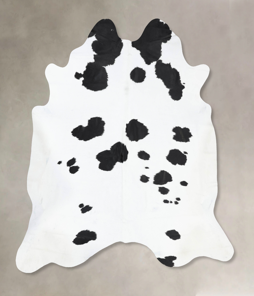 Black and White XX-Large Brazilian Cowhide Rug 8'9"H x 7'9"W #B13202 by Hudson Hides