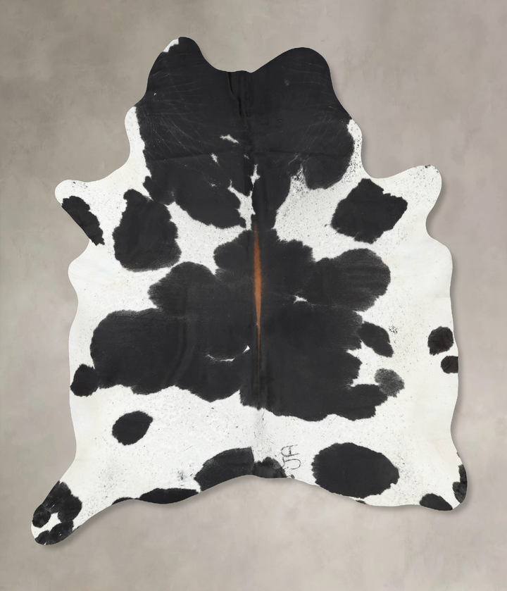 Black and White XX-Large Brazilian Cowhide Rug 8'7"H x 7'1"W #B13204 by Hudson Hides