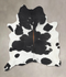 Black and White XX-Large Brazilian Cowhide Rug 8'7