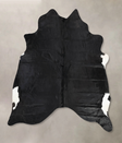 Solid Black X-Large Brazilian Cowhide Rug 7'2"H x 6'3"W #B13208 by Hudson Hides