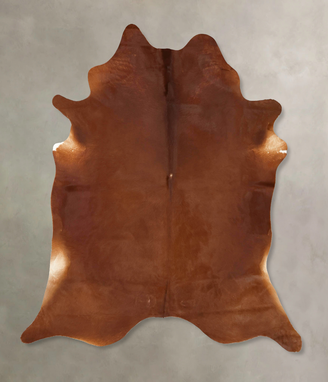 Solid Brown X-Large Brazilian Cowhide Rug 7'5"H x 6'3"W #B13211 by Hud