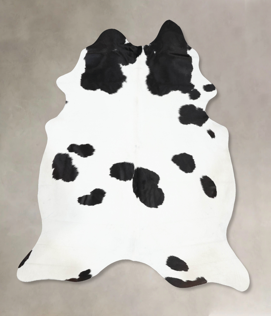 Black and White XX-Large Brazilian Cowhide Rug 8'2"H x 6'11"W #B13213 by Hudson Hides