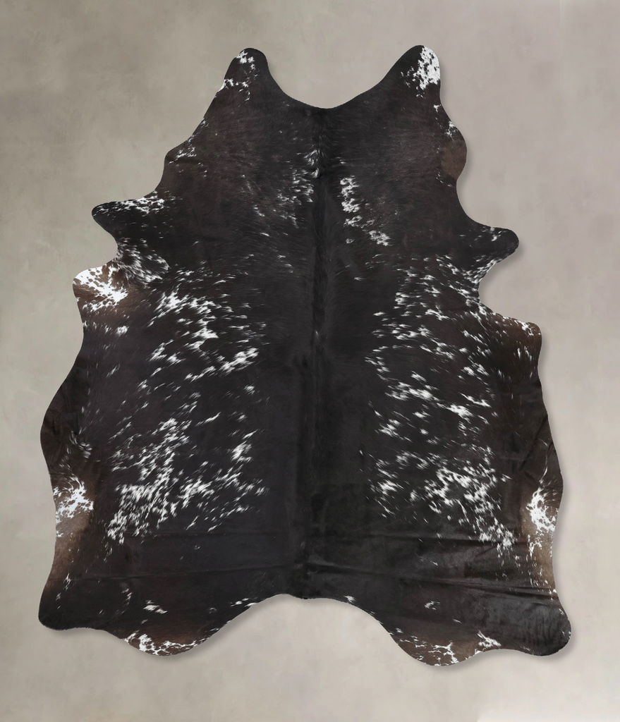 Black and White X-Large Brazilian Cowhide Rug 7'10"H x 5'10"W #B13214 by Hudson Hides