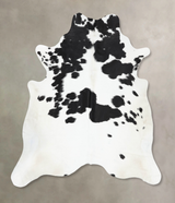 Black and White XX-Large Brazilian Cowhide Rug 7'7"H x 6'10"W #B13215 by Hudson Hides
