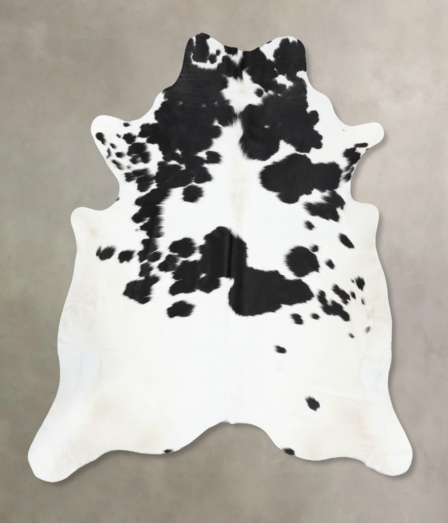 Black and White XX-Large Brazilian Cowhide Rug 7'7"H x 6'10"W #B13215 by Hudson Hides
