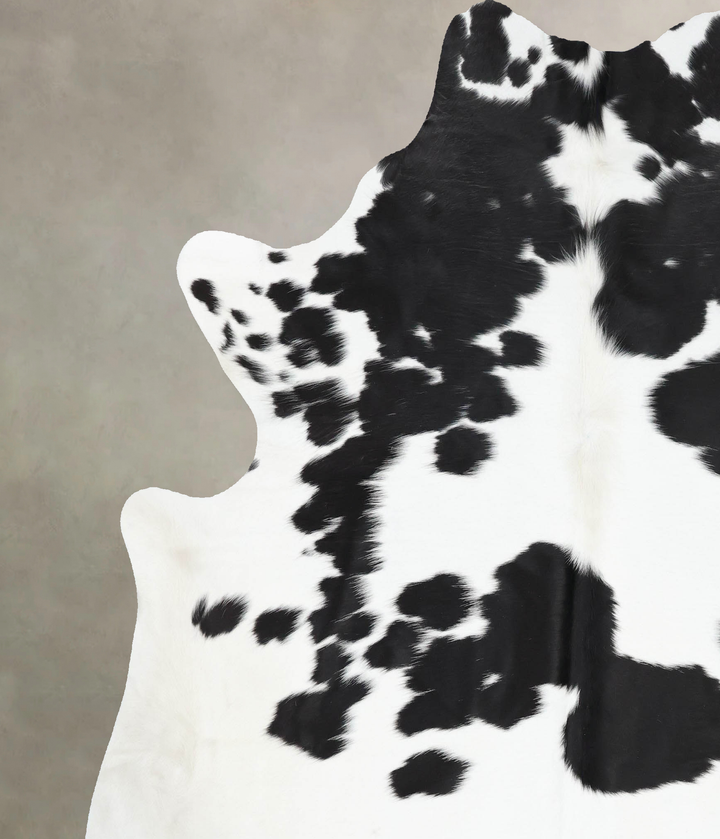 Black and White XX-Large Brazilian Cowhide Rug 7'7"H x 6'10"W #B13215 by Hudson Hides