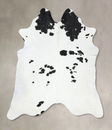 Black and White XX-Large Brazilian Cowhide Rug 7'7"H x 7'1"W #B13216 by Hudson Hides