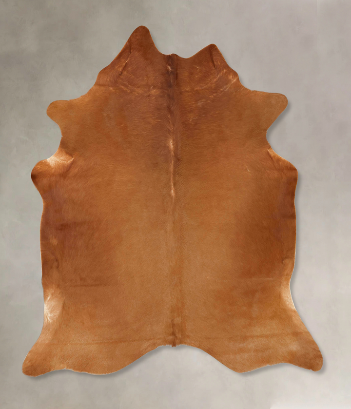 Solid Brown X-Large Brazilian Cowhide Rug 7'4"H x 6'4"W #B13219 by Hudson Hides