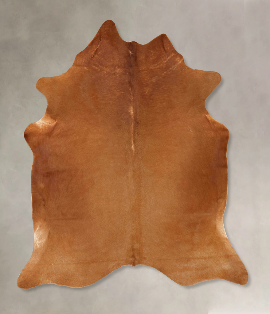 Solid Brown X-Large Brazilian Cowhide Rug 7'4"H x 6'4"W #B13219 by Hudson Hides