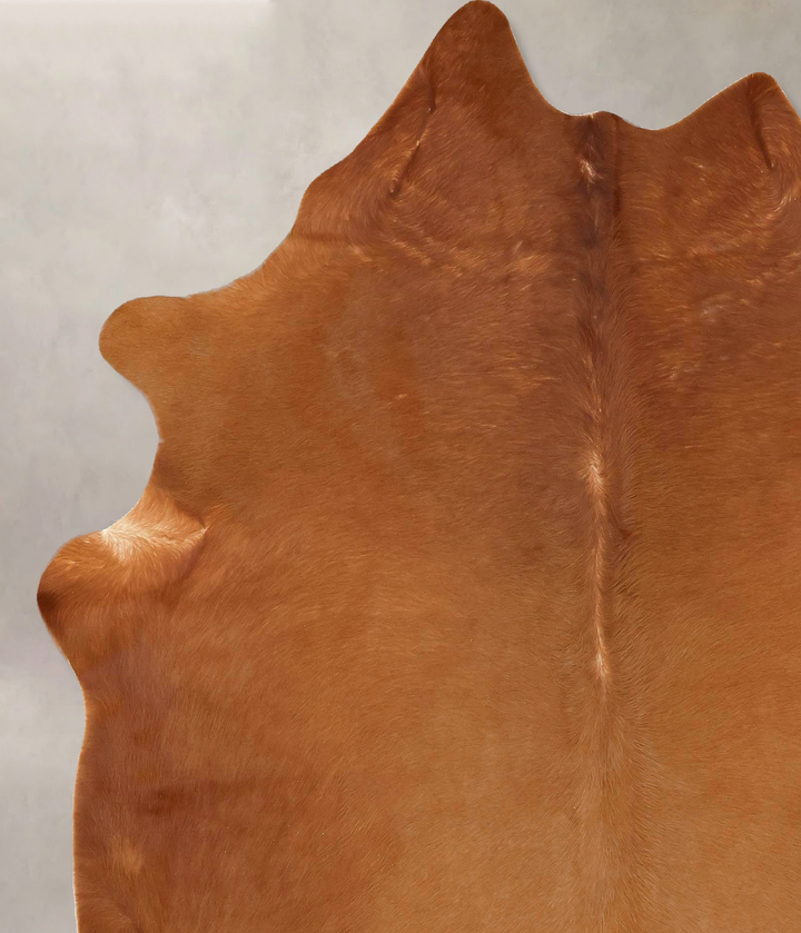 Solid Brown X-Large Brazilian Cowhide Rug 7'4"H x 6'4"W #B13219 by Hudson Hides