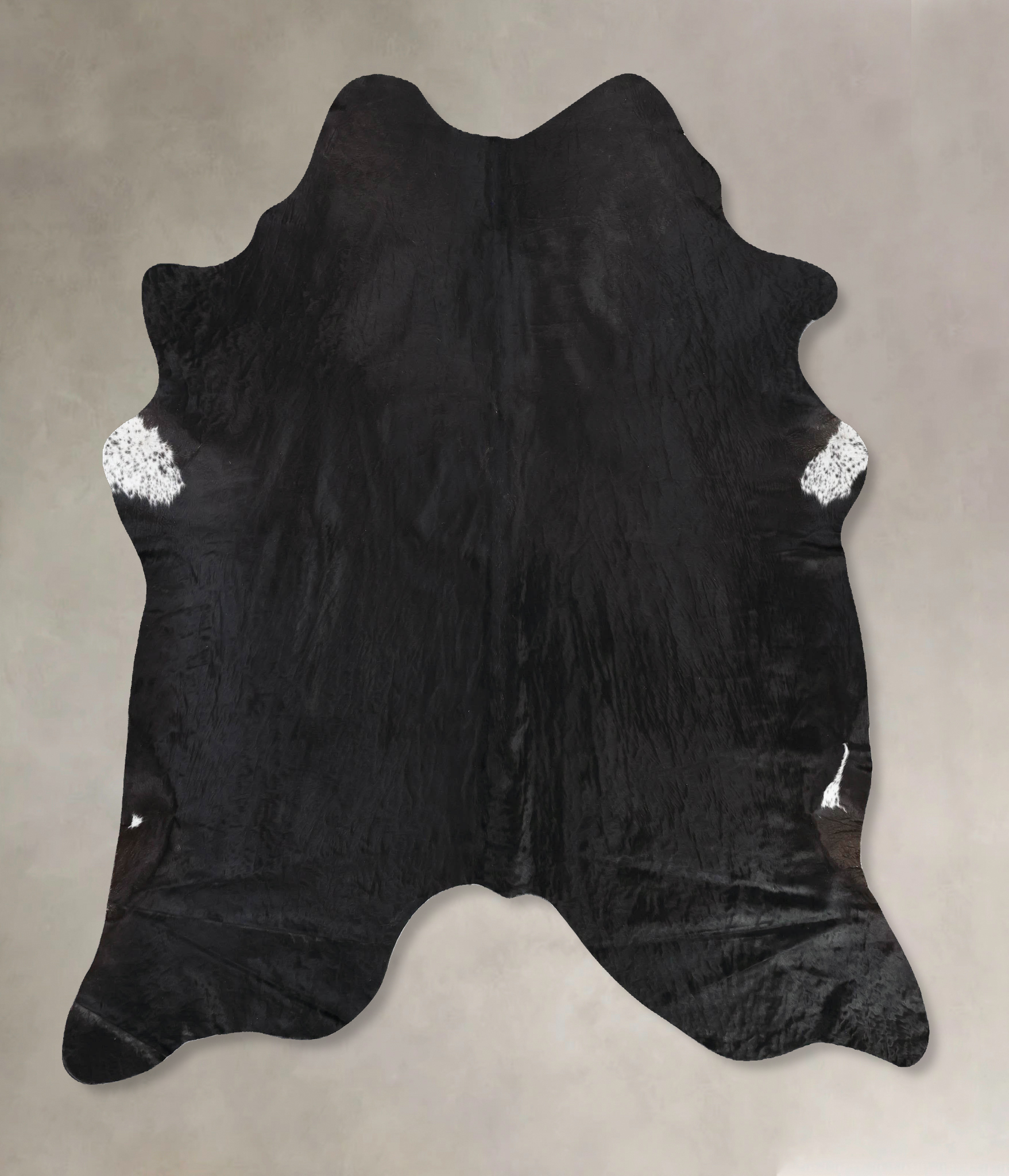 Solid Black Cowhide Rug #B13222
