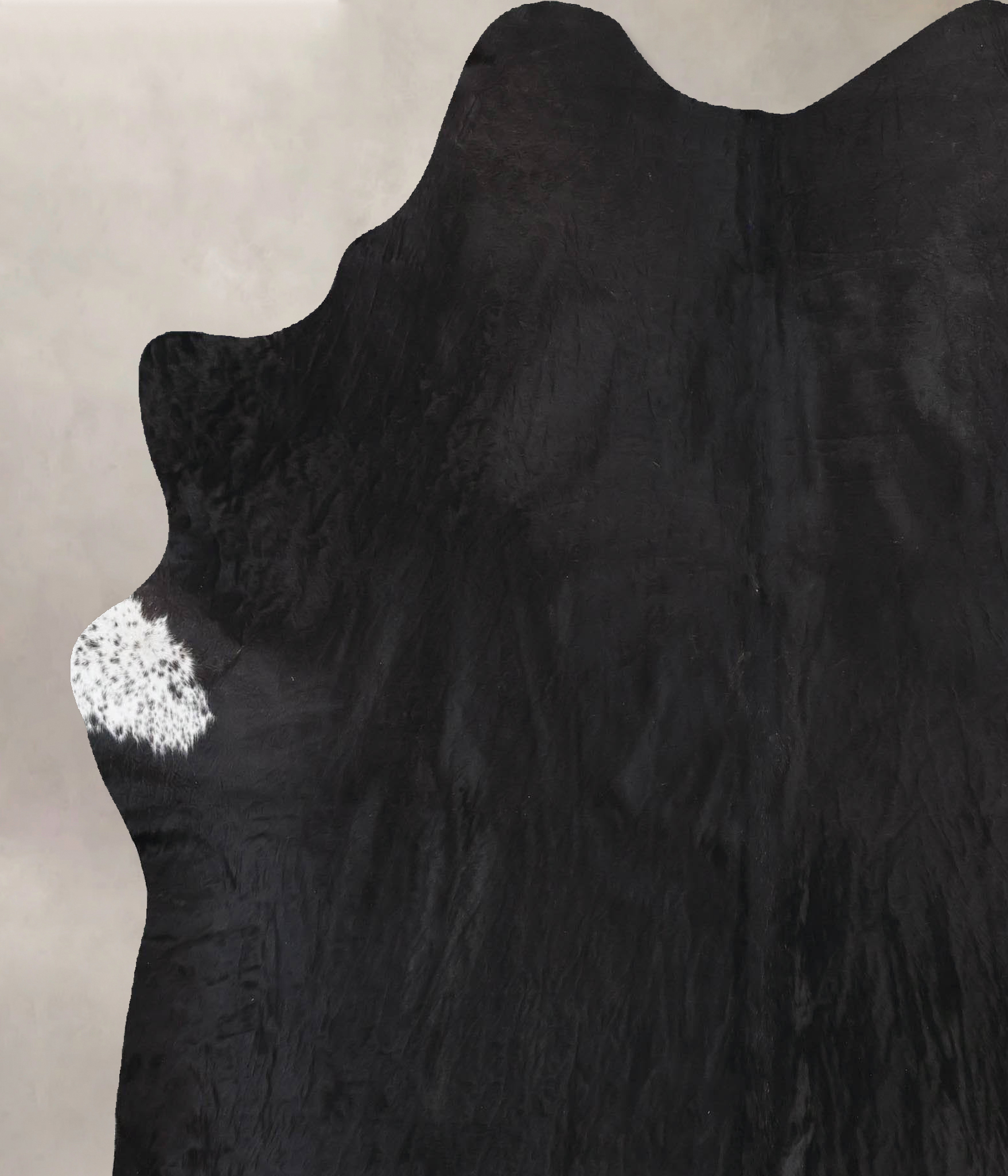 Solid Black Cowhide Rug #B13222