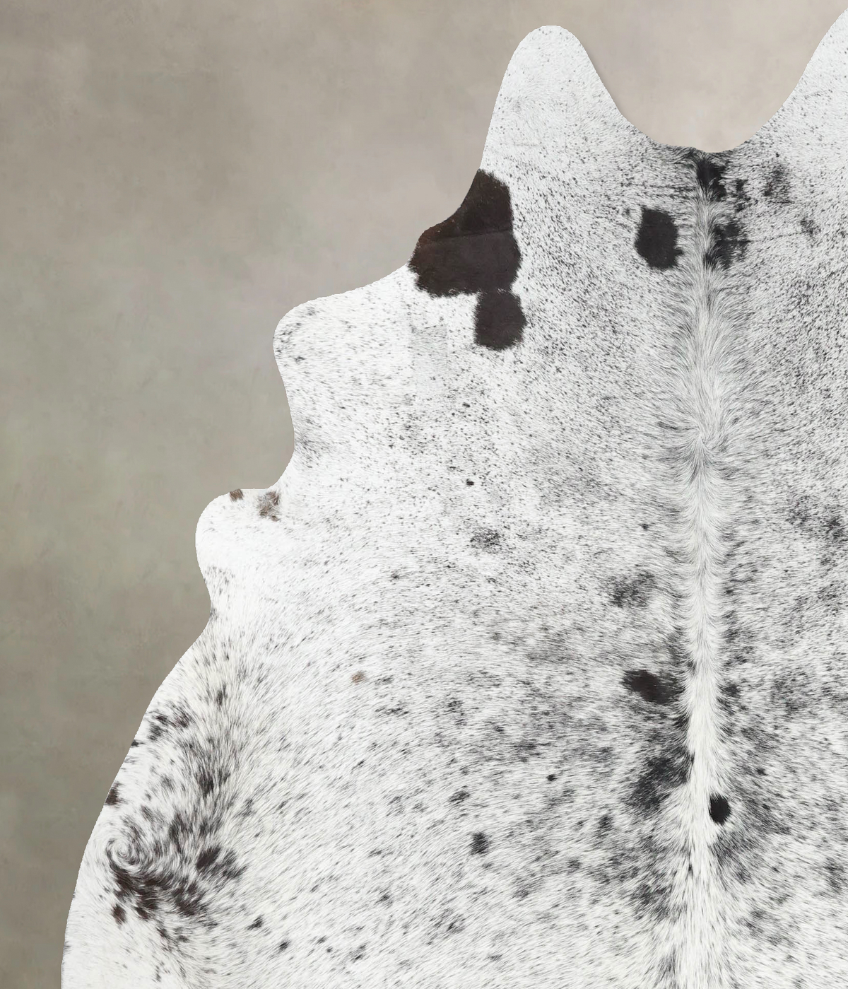 Salt and Pepper Black Cowhide Rug #B13227