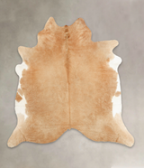 Beige XX-Large Brazilian Cowhide Rug 7'3"H x 6'11"W #B1323 by Hudson Hides