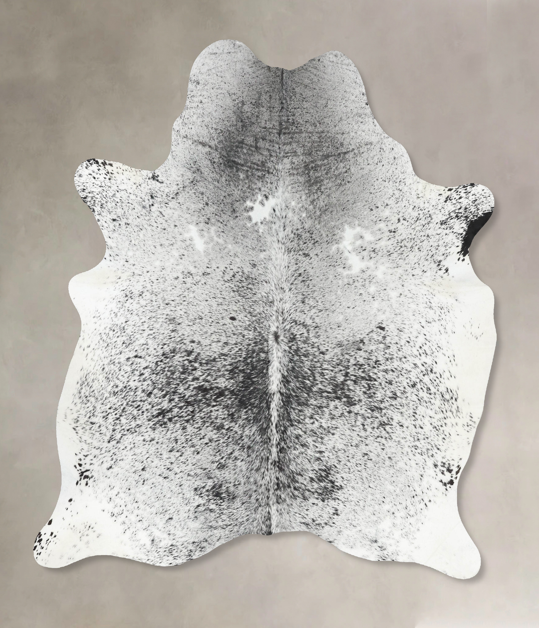 Salt and Pepper Black X-Large Brazilian Cowhide Rug 7'1"H x 5'9"W #B13