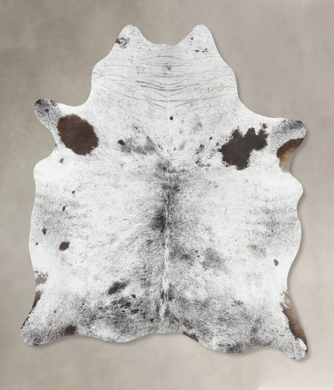 Salt and Pepper Black X-Large Brazilian Cowhide Rug 7'0"H x 6'1"W #B13