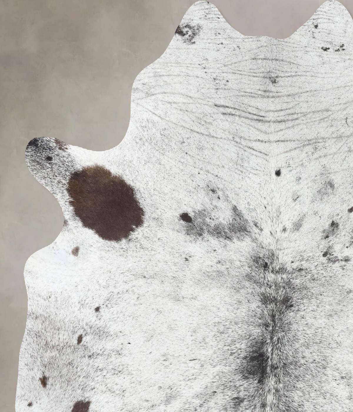 Salt and Pepper Black Cowhide Rug #B13232