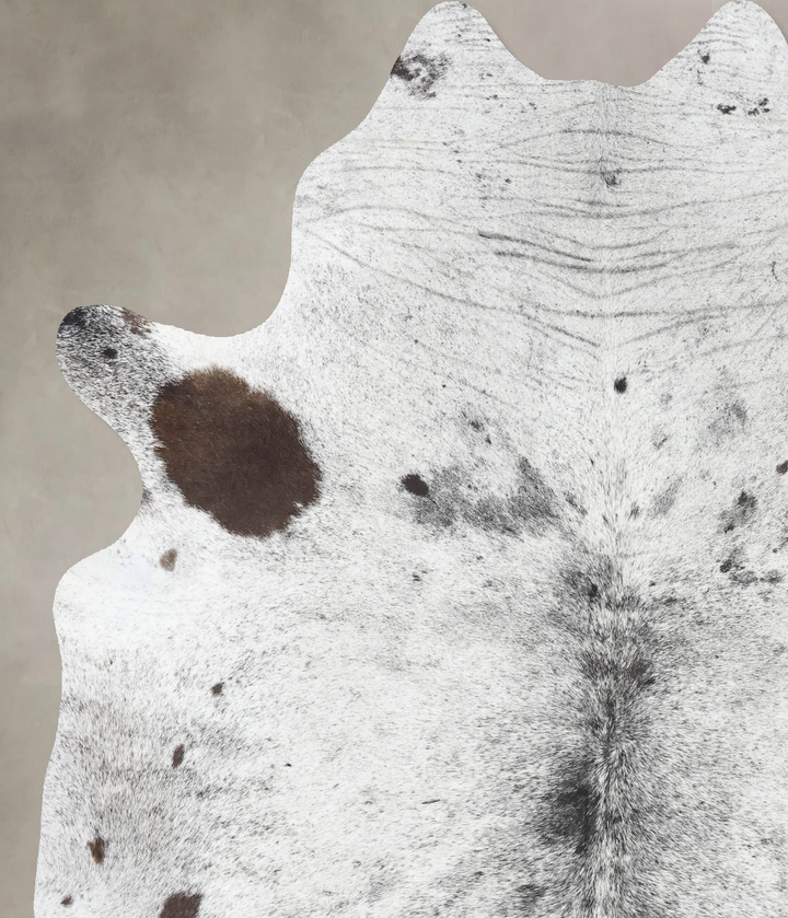 Salt and Pepper Black X-Large Brazilian Cowhide Rug 7'0"H x 6'1"W #B13232 by Hudson Hides