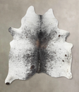 Salt and Pepper Black X-Large Brazilian Cowhide Rug 7'7"H x 5'10"W #B13233 by Hudson Hides