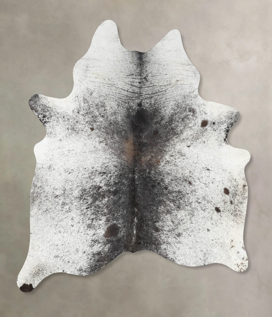 Salt and Pepper Black X-Large Brazilian Cowhide Rug 7'7"H x 5'10"W #B13233 by Hudson Hides