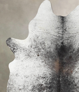 Salt and Pepper Black X-Large Brazilian Cowhide Rug 7'7"H x 5'10"W #B13233 by Hudson Hides