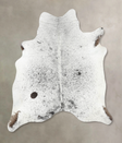 Salt and Pepper Black X-Large Brazilian Cowhide Rug 6'10"H x 6'0"W #B13236 by Hudson Hides