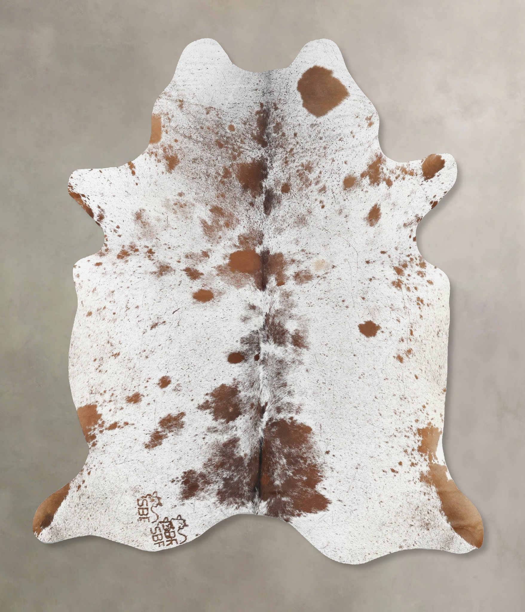Salt and Pepper Brown Cowhide Rug #B13237