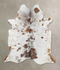 Salt and Pepper Brown X-Large Brazilian Cowhide Rug 6'11