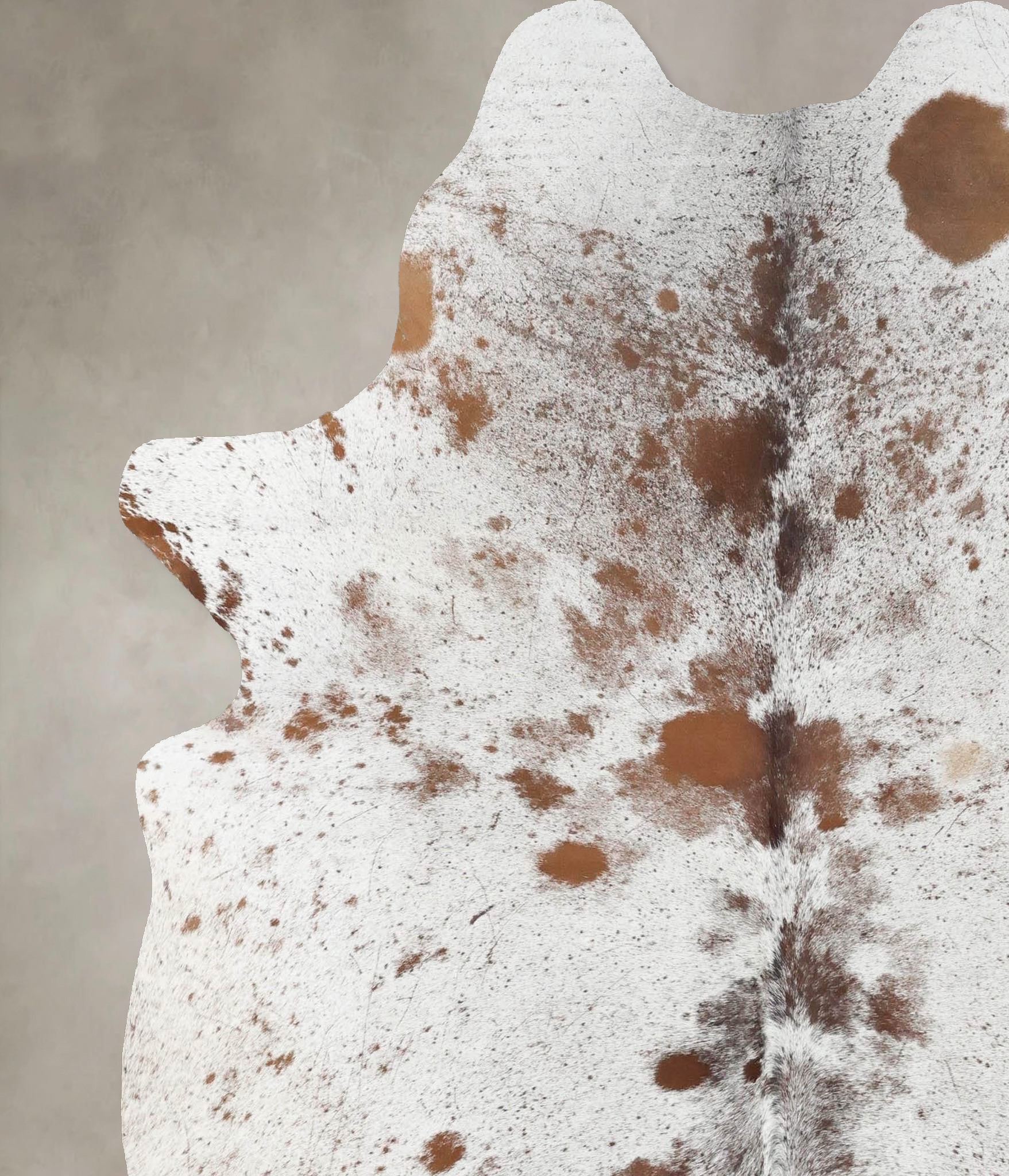 Salt and Pepper Brown Cowhide Rug #B13237