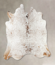 Salt and Pepper Brown X-Large Brazilian Cowhide Rug 6'8"H x 6'6"W #B13239 by Hudson Hides