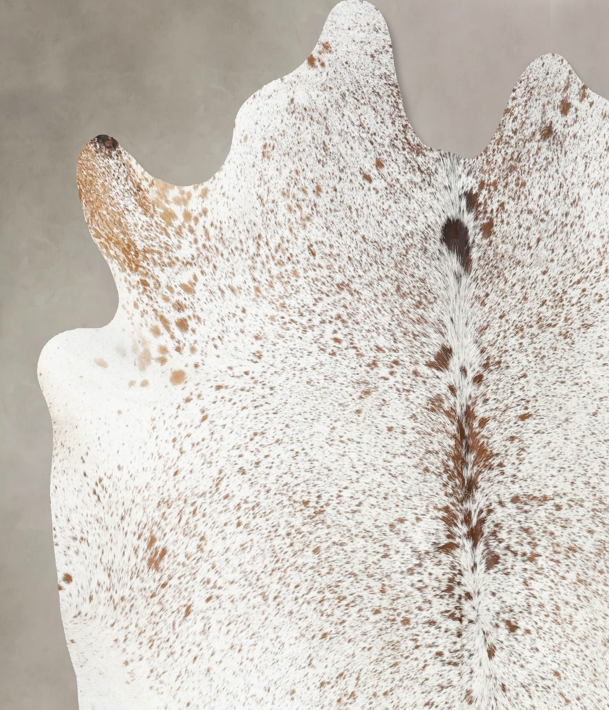 Salt and Pepper Brown X-Large Brazilian Cowhide Rug 6'8"H x 6'6"W #B13239 by Hudson Hides