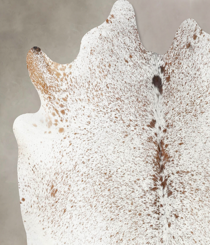 Salt and Pepper Brown X-Large Brazilian Cowhide Rug 6'8"H x 6'6"W #B13239 by Hudson Hides