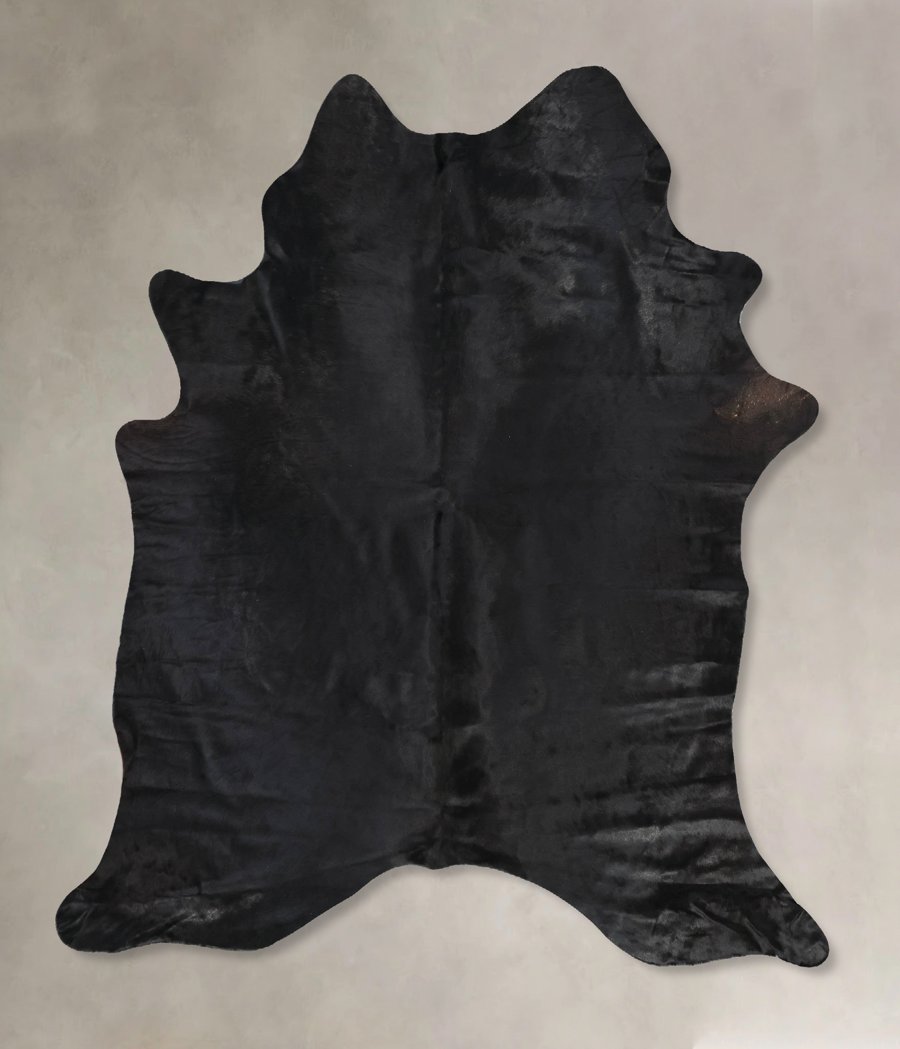 Solid Black Cowhide Rug #B13244