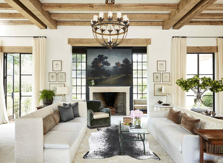 Salt and Pepper Black Large Brazilian Cowhide Rug 7'0"H x 5'5"W #B13247 by Hudson Hides
