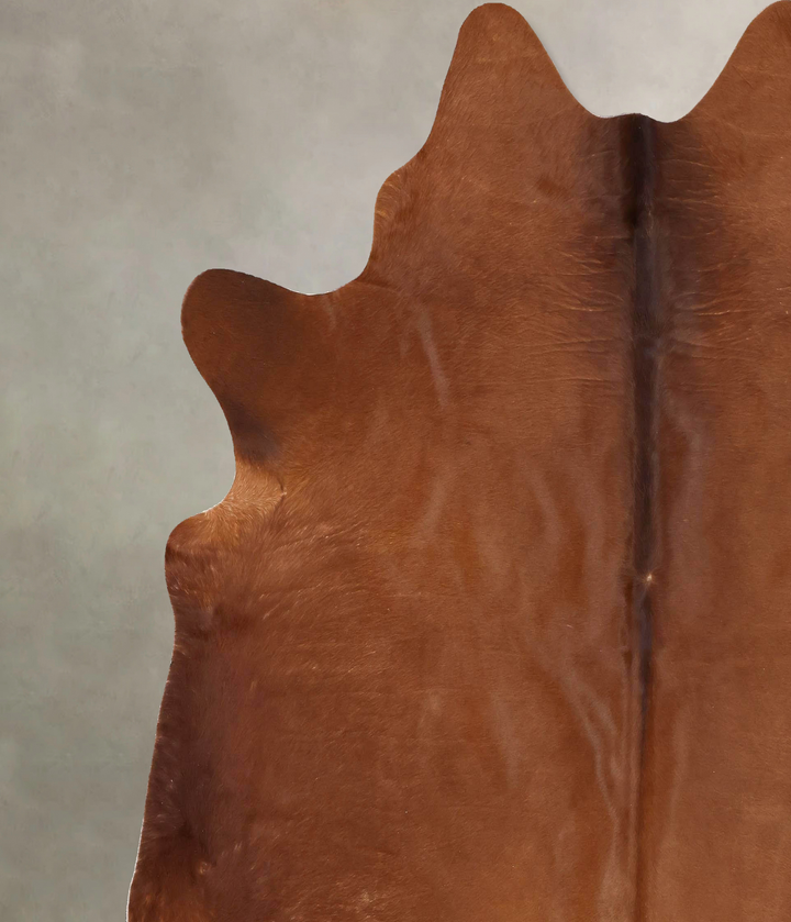 Solid Brown XX-Large Brazilian Cowhide Rug 7'10"H x 7'7"W #B13253 by Hudson Hides