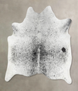 Salt and Pepper Black Large Brazilian Cowhide Rug 6'5"H x 6'1"W #B13262 by Hudson Hides
