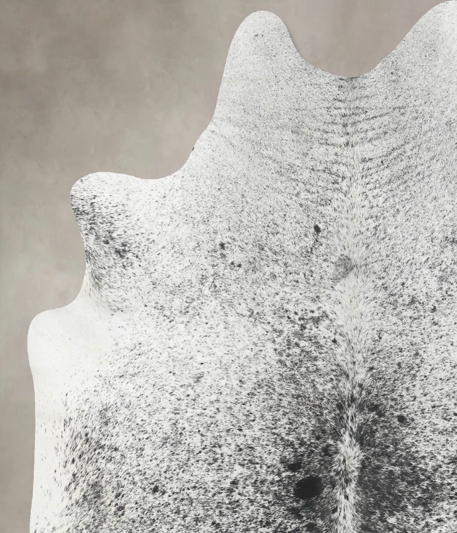 Salt and Pepper Black Cowhide Rug #B13262