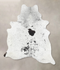 Salt and Pepper Black X-Large Brazilian Cowhide Rug 8'0