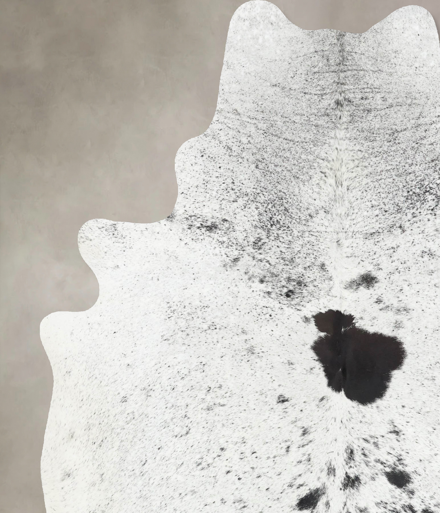Salt and Pepper Black Cowhide Rug #B13265