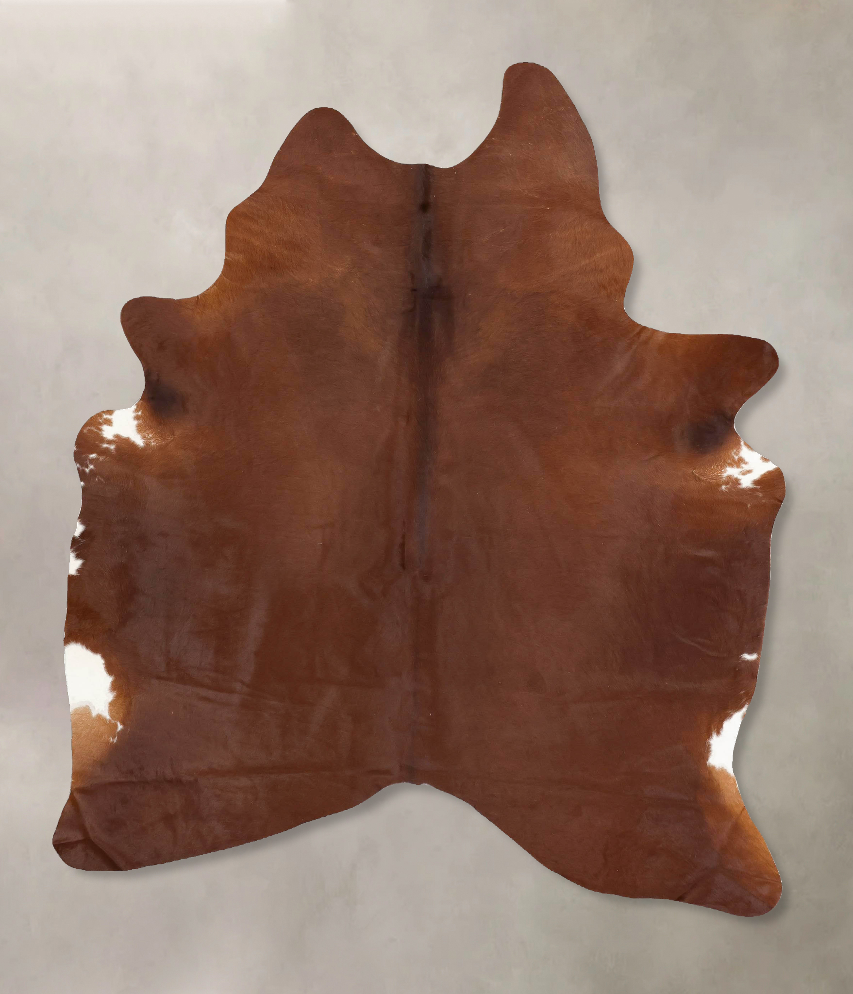 Solid Brown Cowhide Rug #B13272