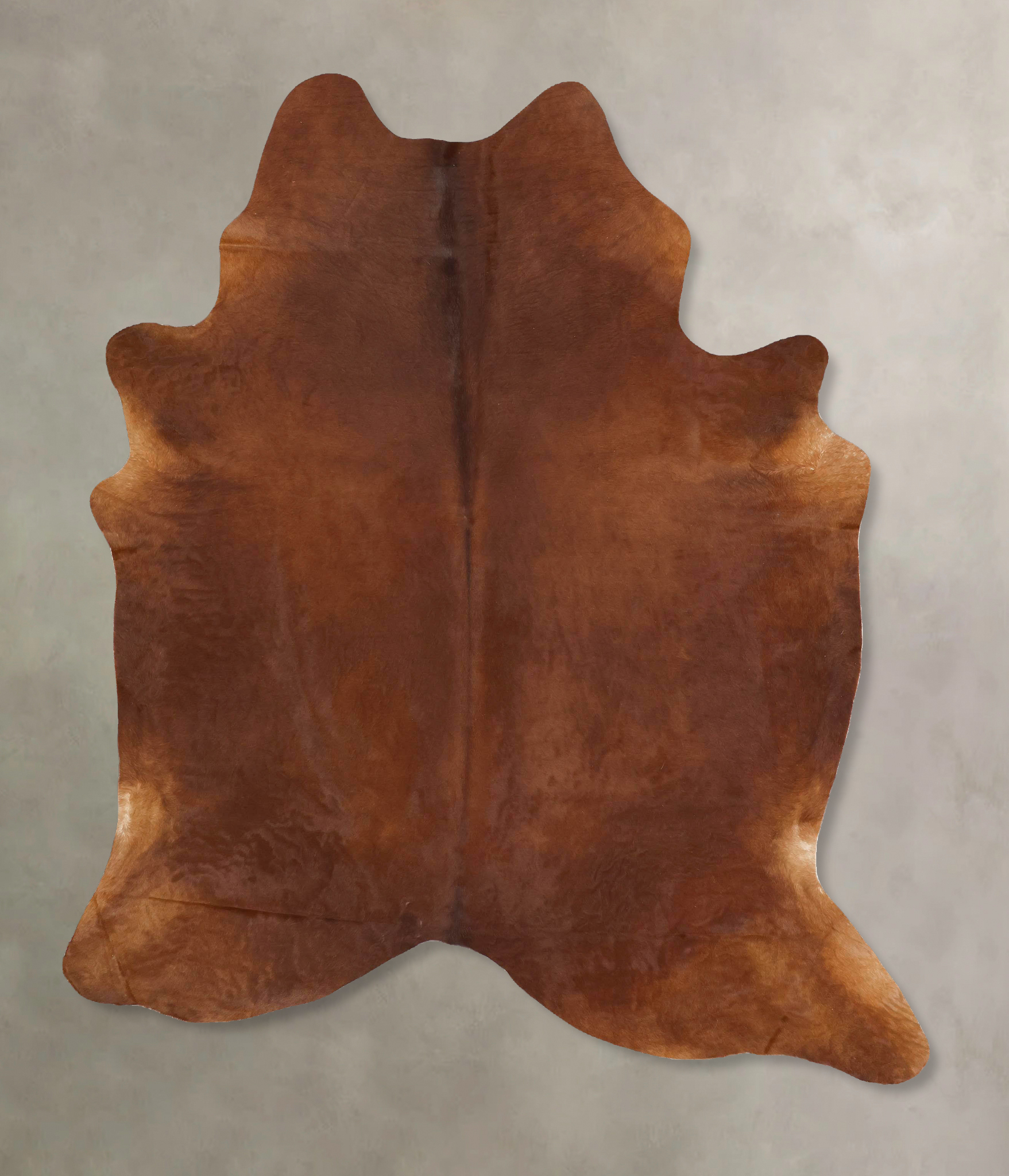 Solid Brown Cowhide Rug #B13275